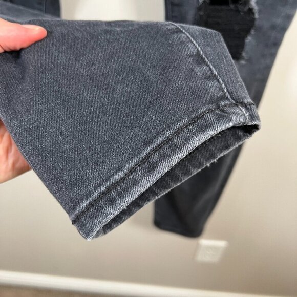 Good American Always Fits Good Legs Skinny Jeans Size 14-18 Black Distressed - Picture 7 of 10